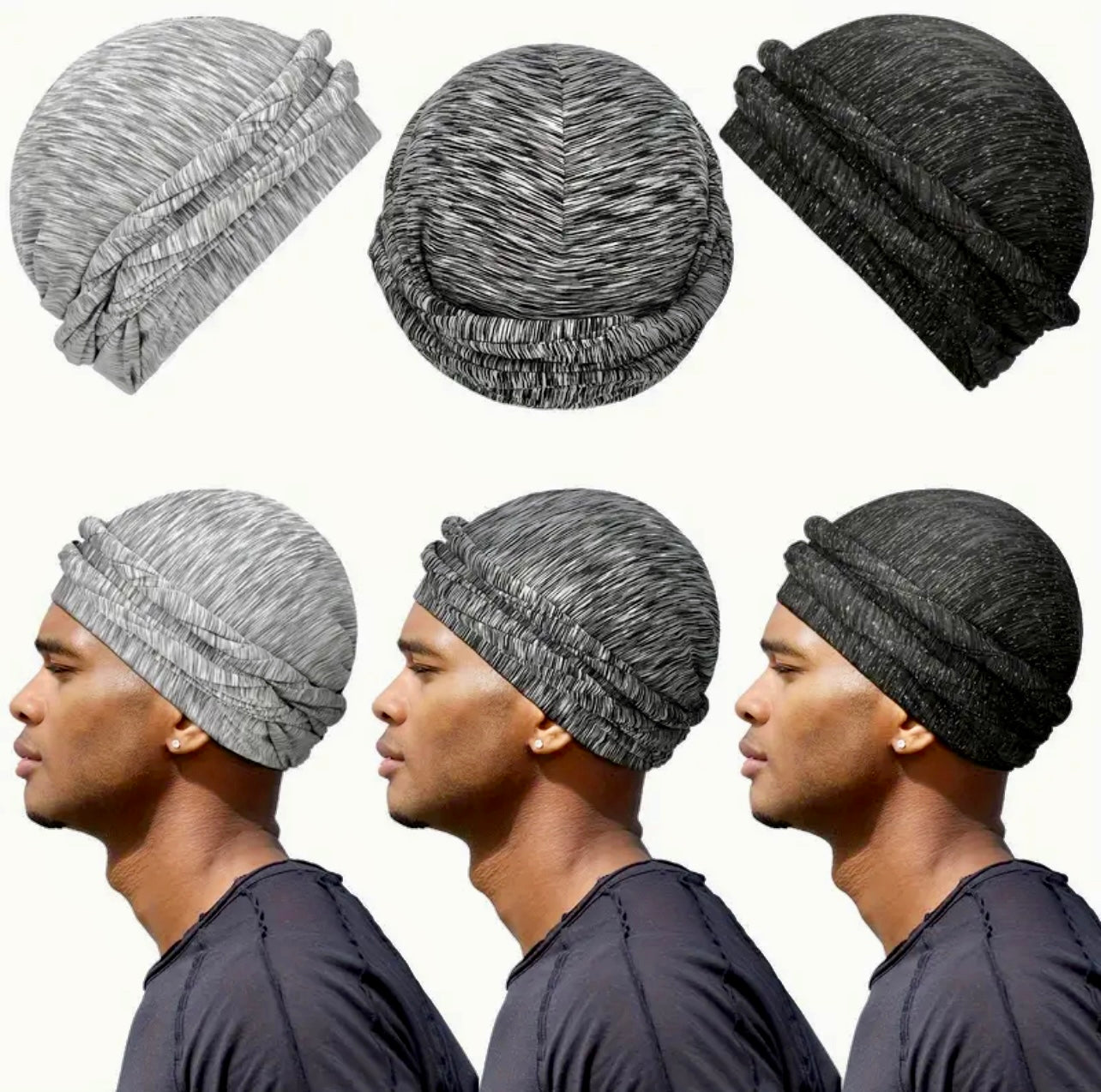 Easy Wrap Satin Lined Unisex Halo Turban