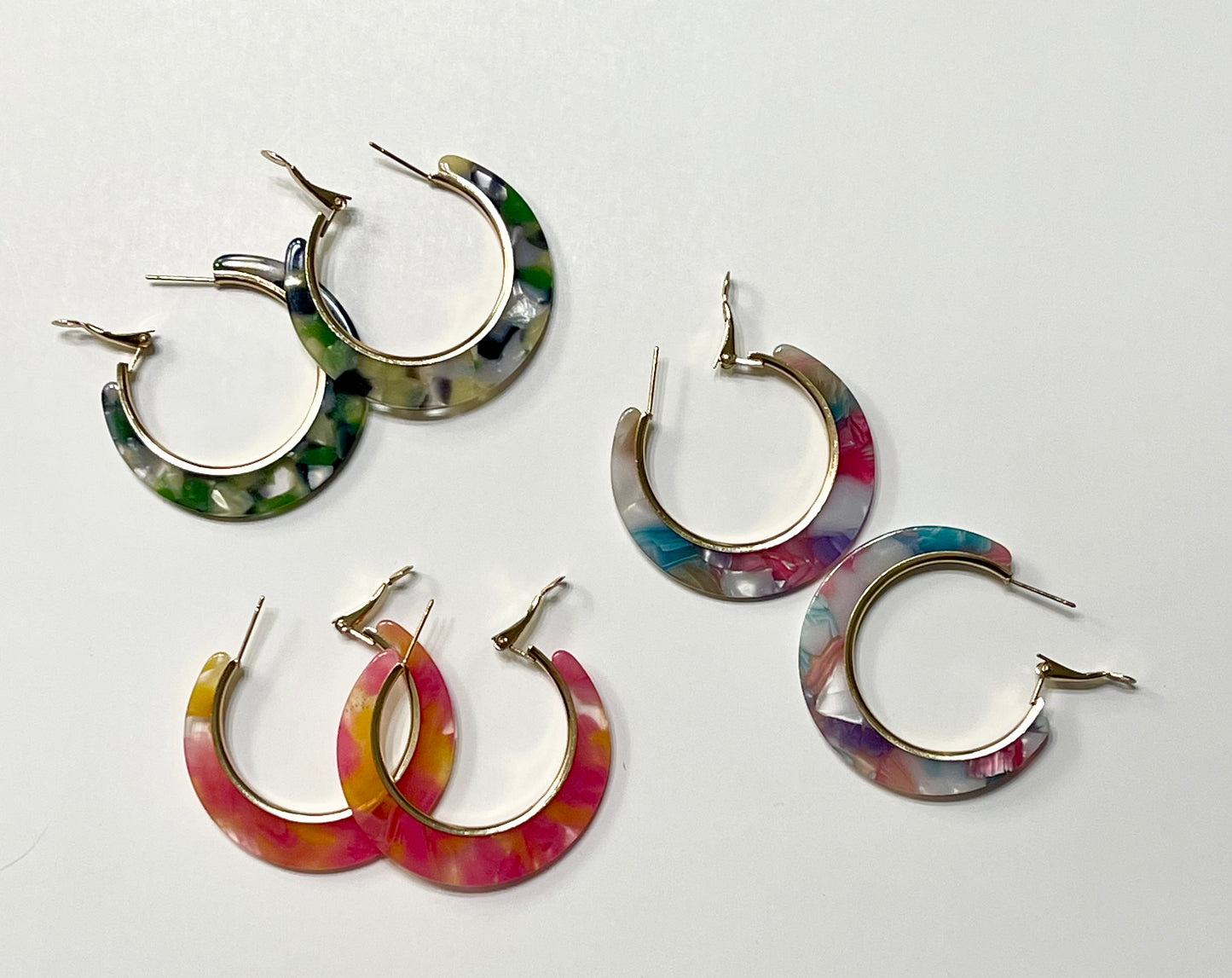 Full Circle Acrylic Hoop Earrings