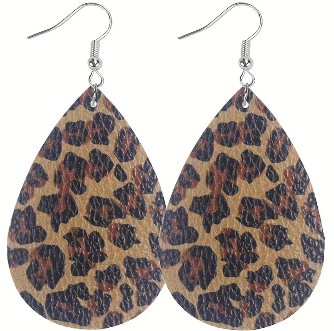 Retro Faux Leather Dangle Earrings