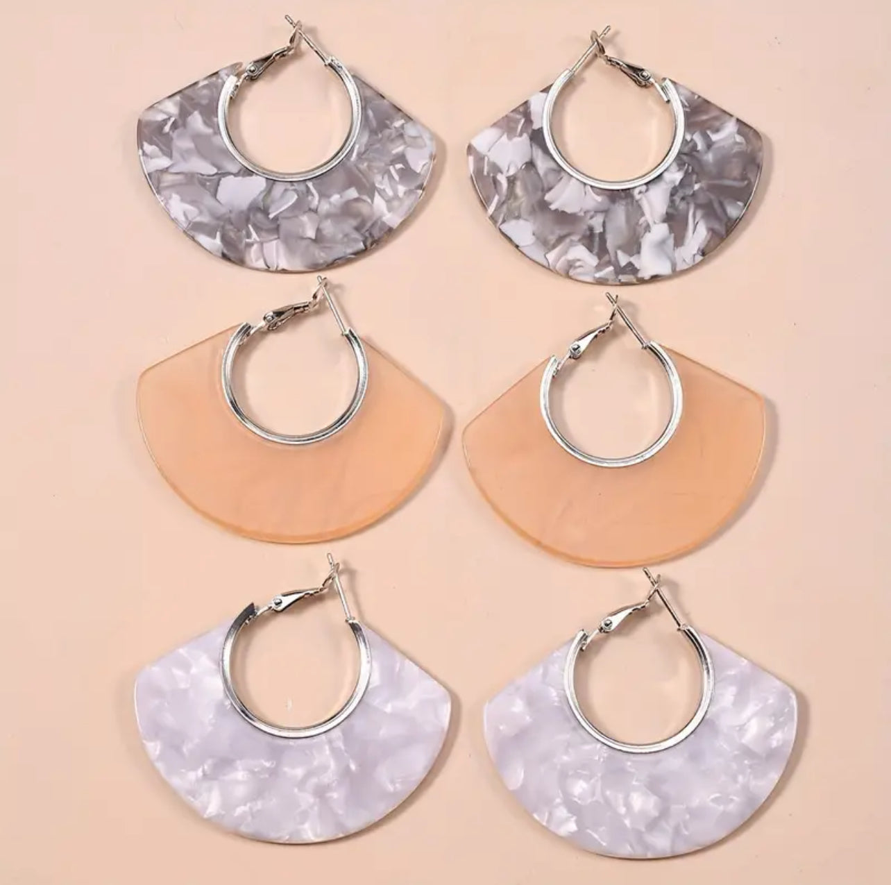 Half Moon Acrylic Earrings