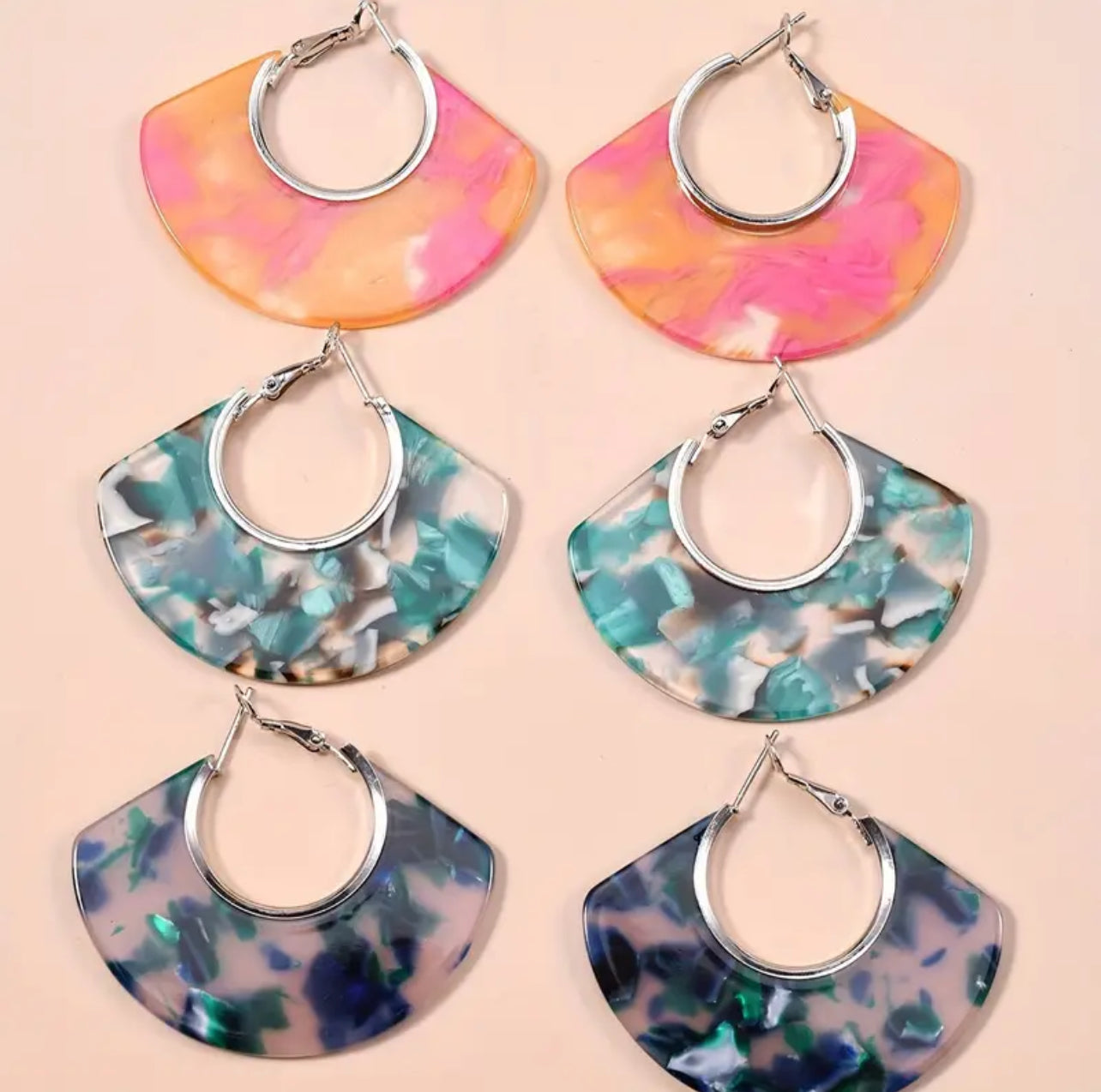 Half Moon Acrylic Earrings