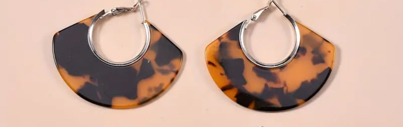 Half Moon Acrylic Earrings