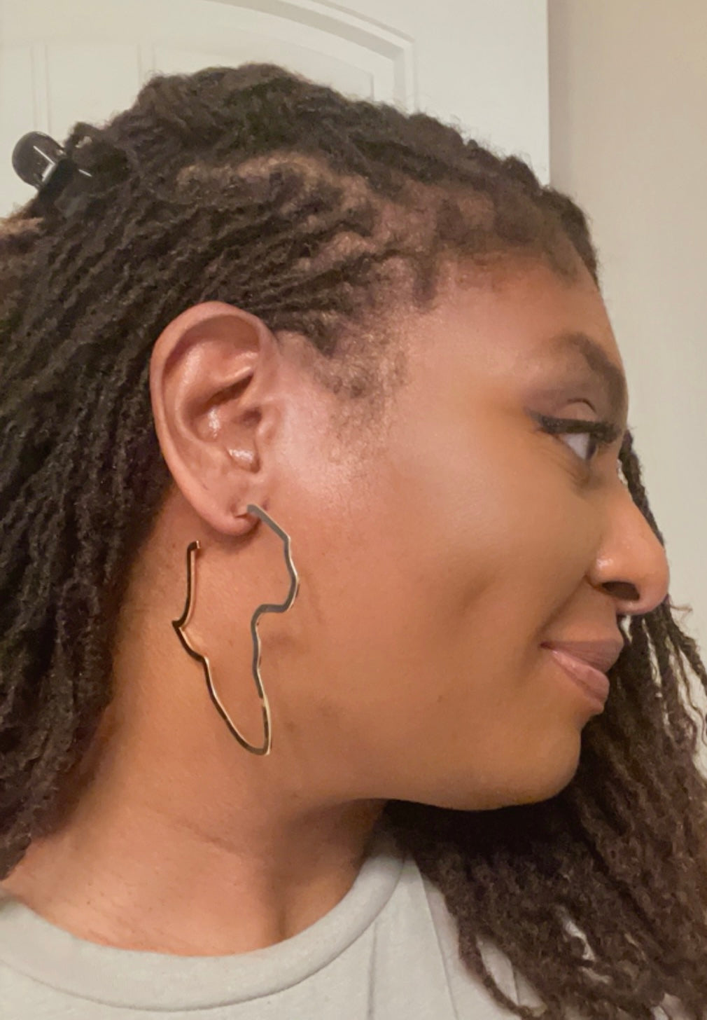 African Map Dangle Earrings