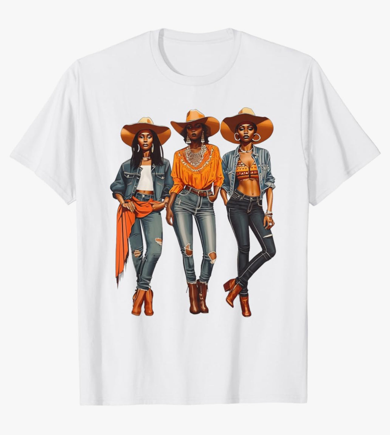 "Ain't No Hold 'Em" - Black Cowgirl T-Shirt