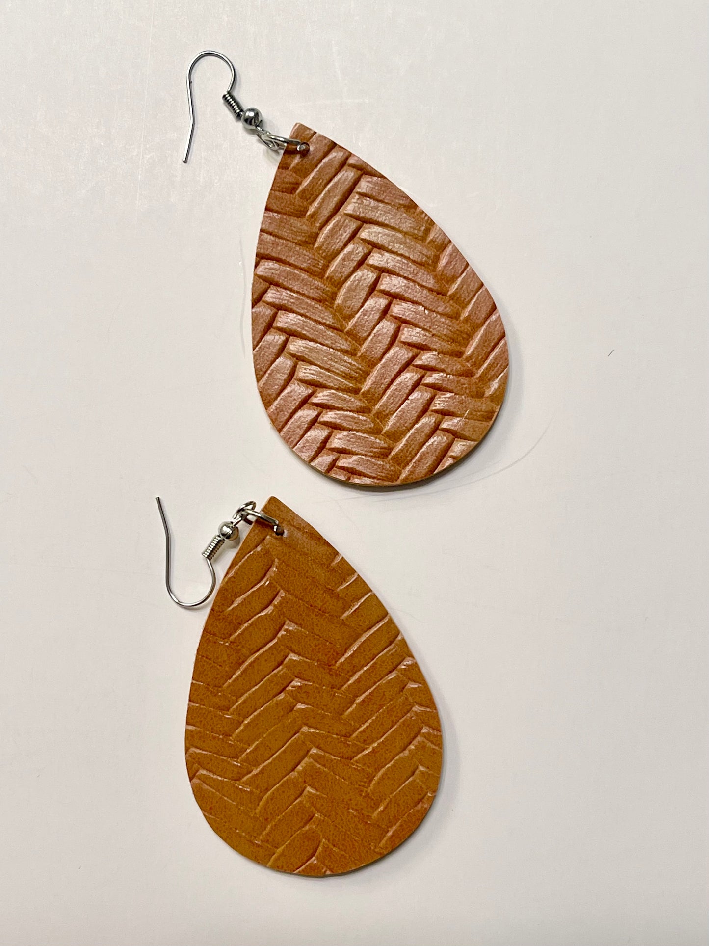 Retro Faux Leather Dangle Earrings