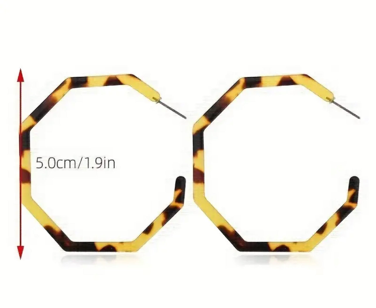 Geometric Shape Acrylic Hoop Earrings