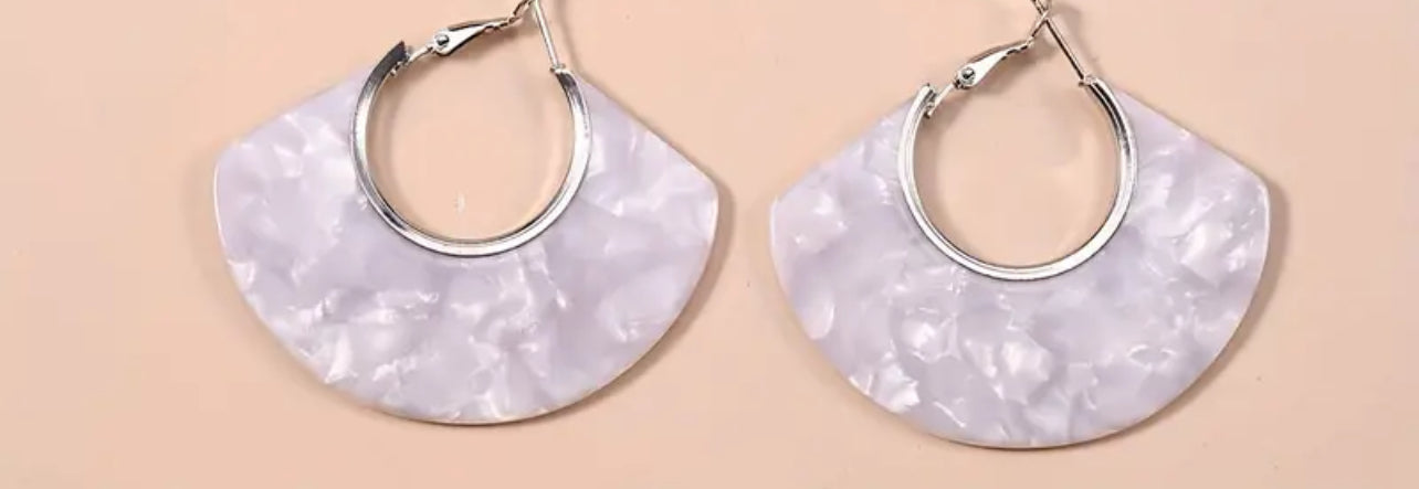 Half Moon Acrylic Earrings