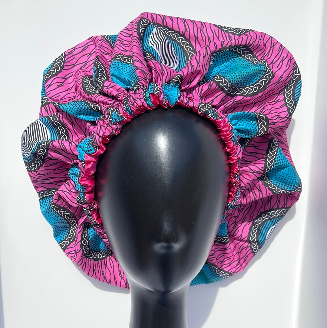 Large Double Lined Satin Bonnet