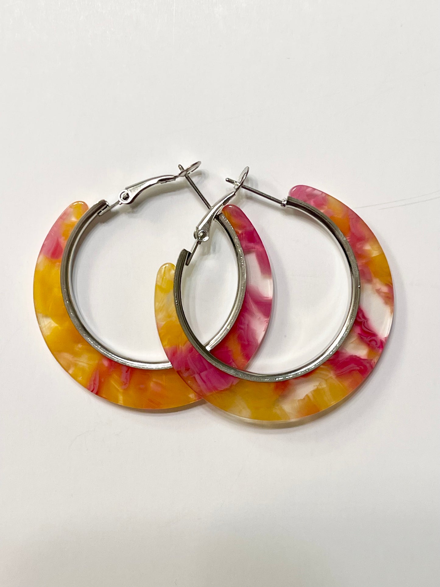 Full Circle Acrylic Hoop Earrings