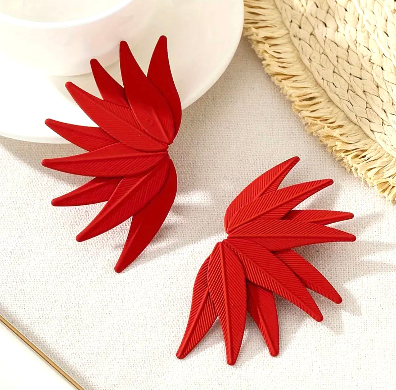 Symmetrical Vintage Leaf Earrings