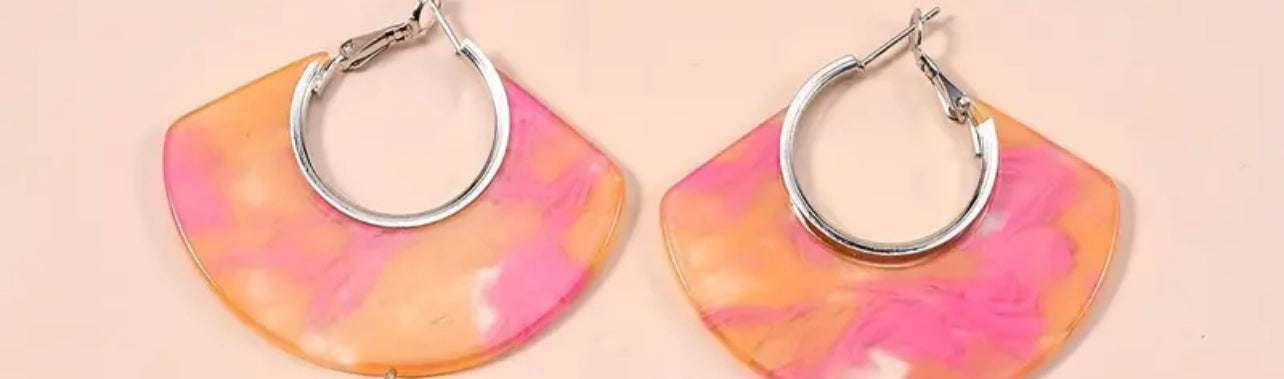 Half Moon Acrylic Earrings