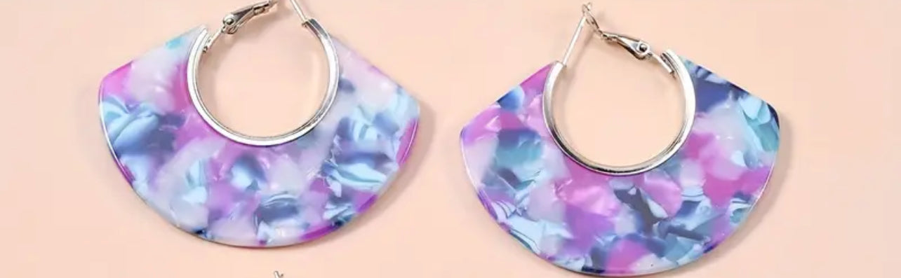 Half Moon Acrylic Earrings