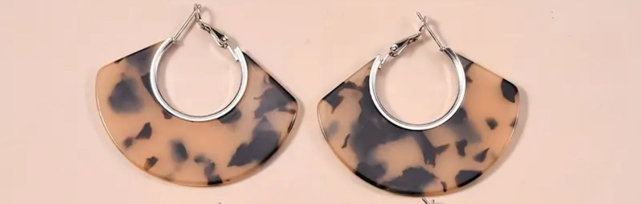 Half Moon Acrylic Earrings