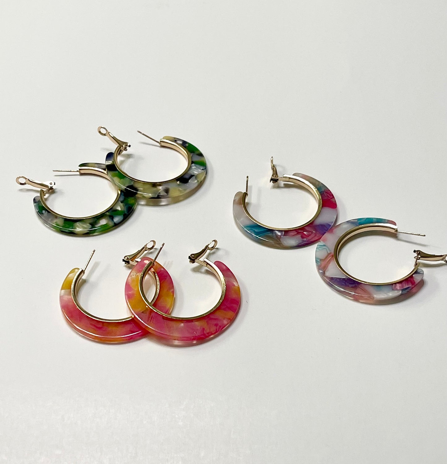 Full Circle Acrylic Hoop Earrings