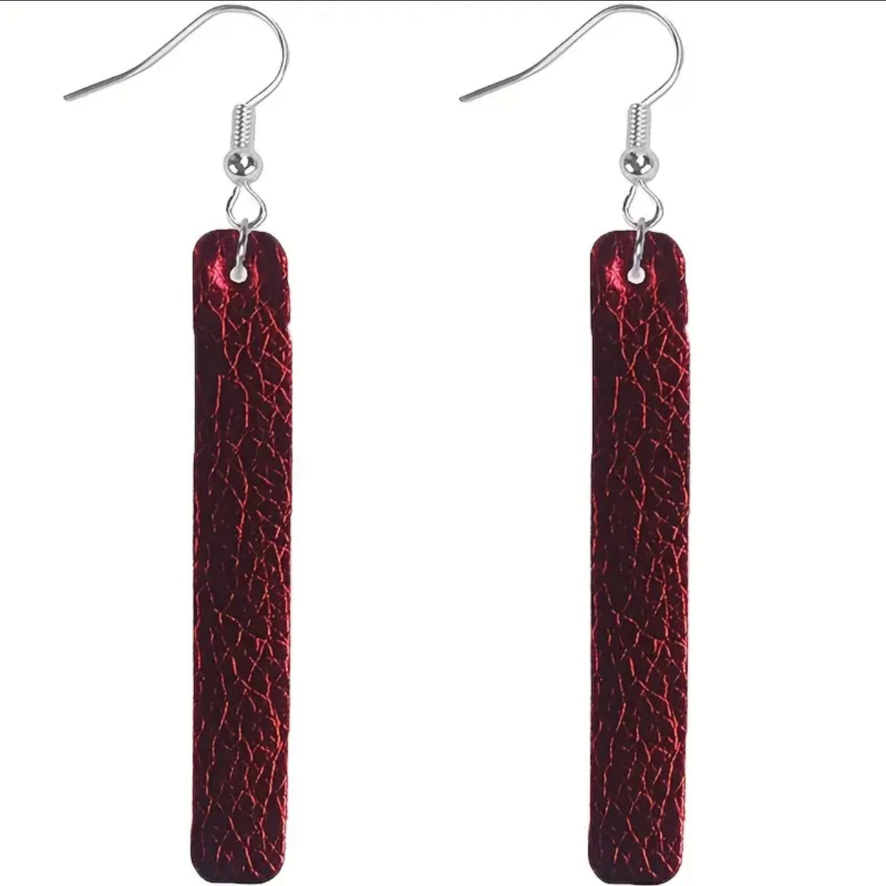 Retro Faux Leather Dangle Earrings