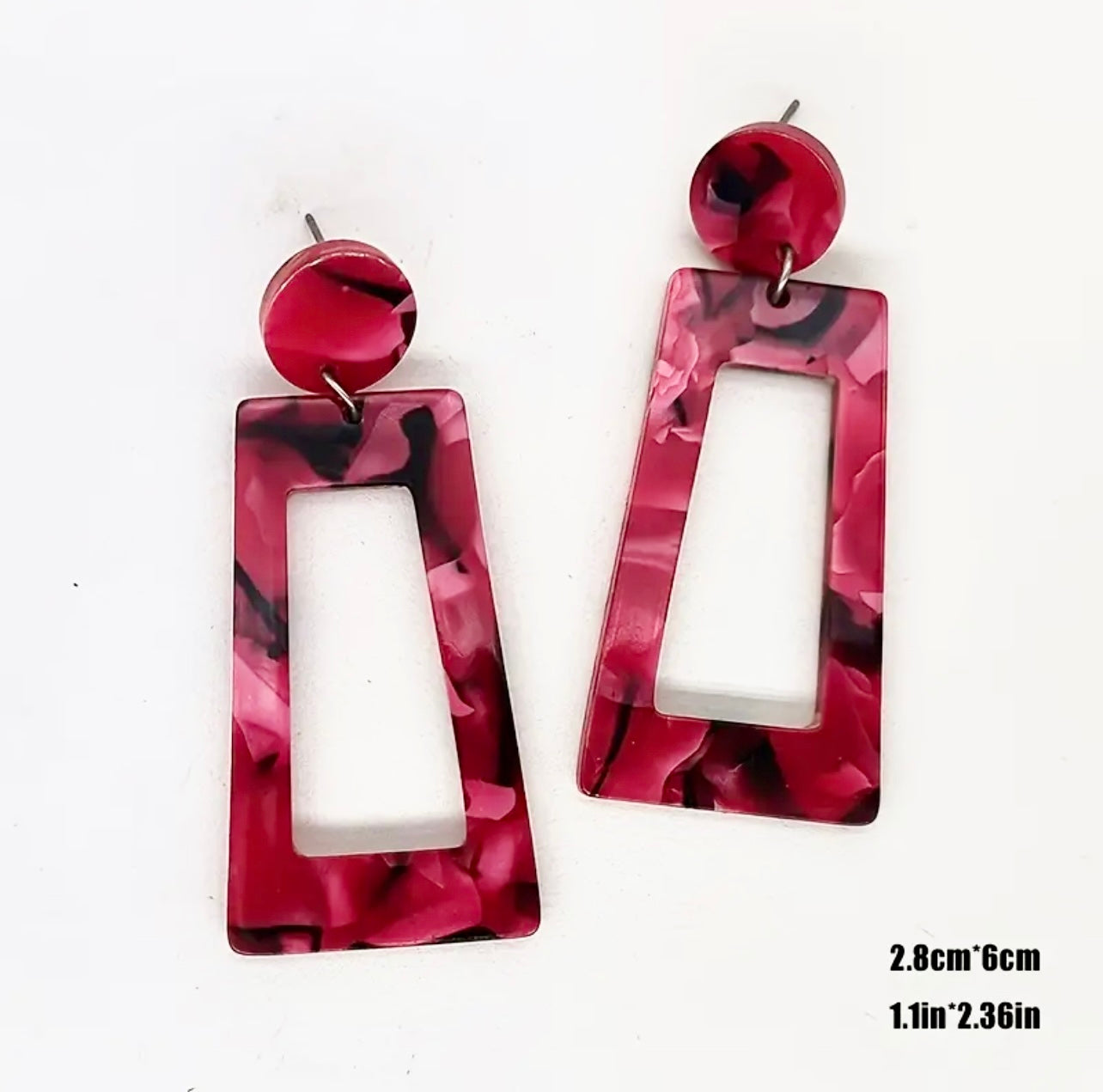 Geometric Ladder Shape Acrylic Earring