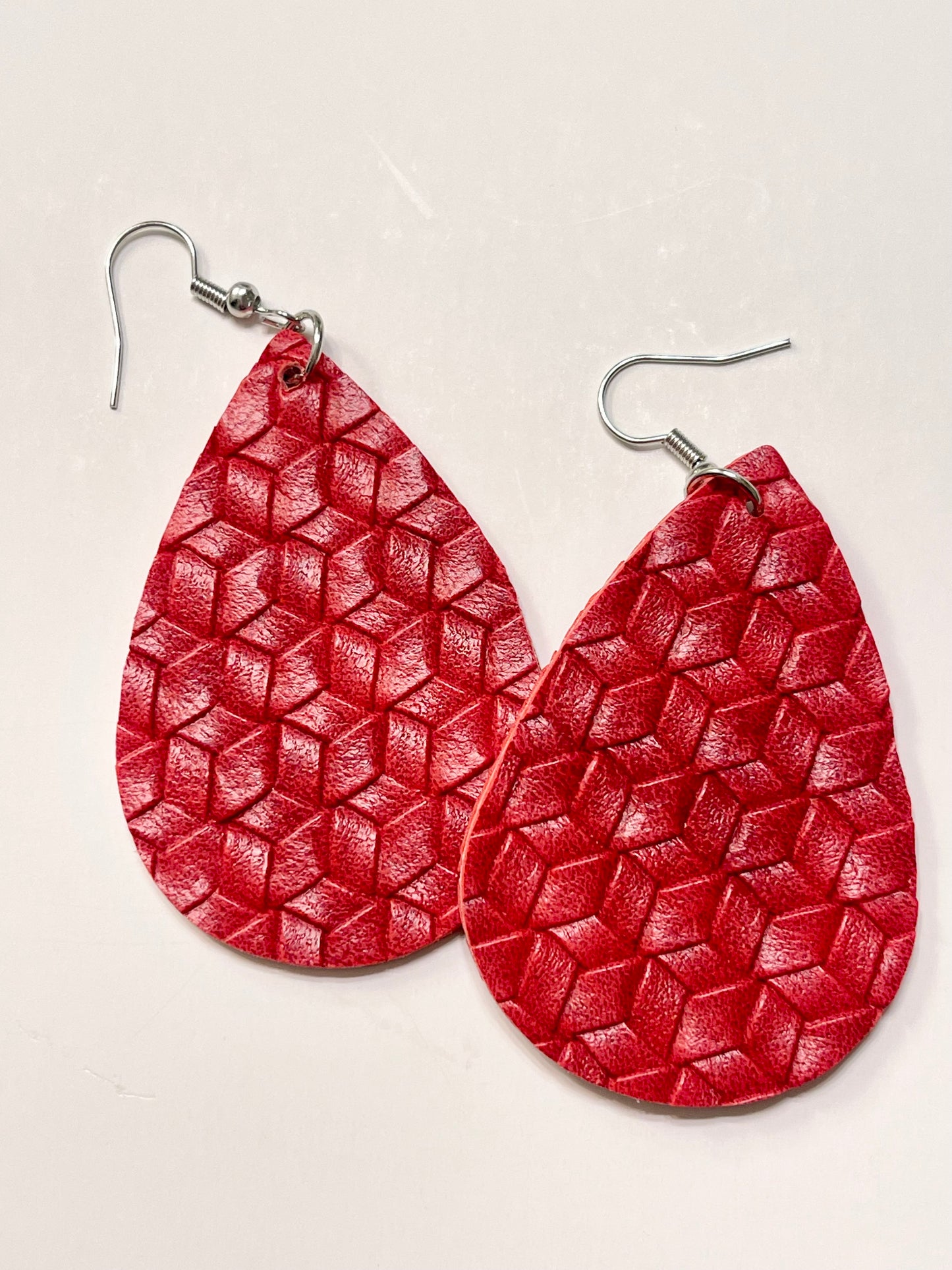 Retro Faux Leather Dangle Earrings