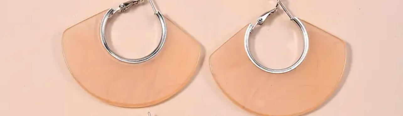 Half Moon Acrylic Earrings