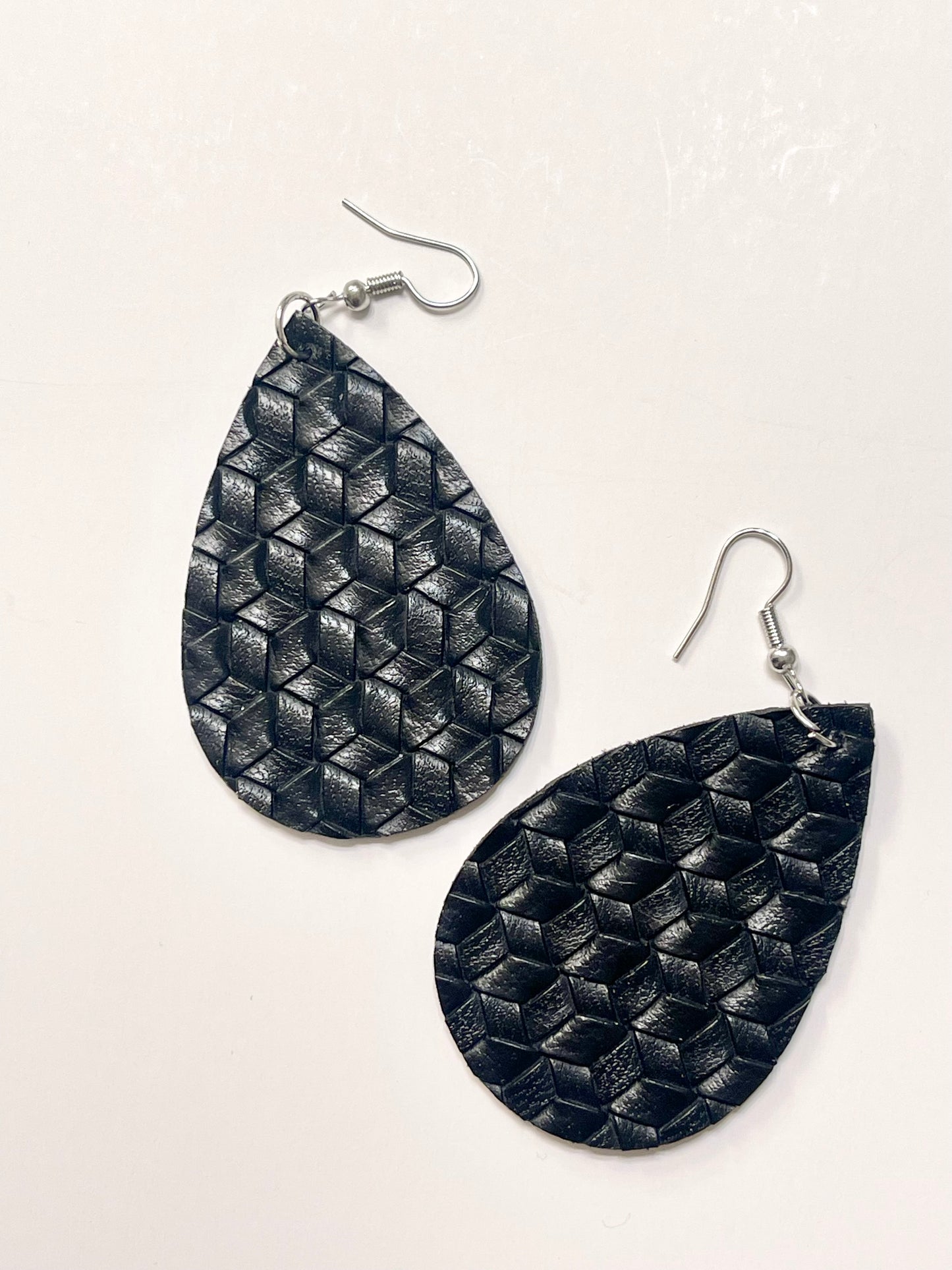 Retro Faux Leather Dangle Earrings