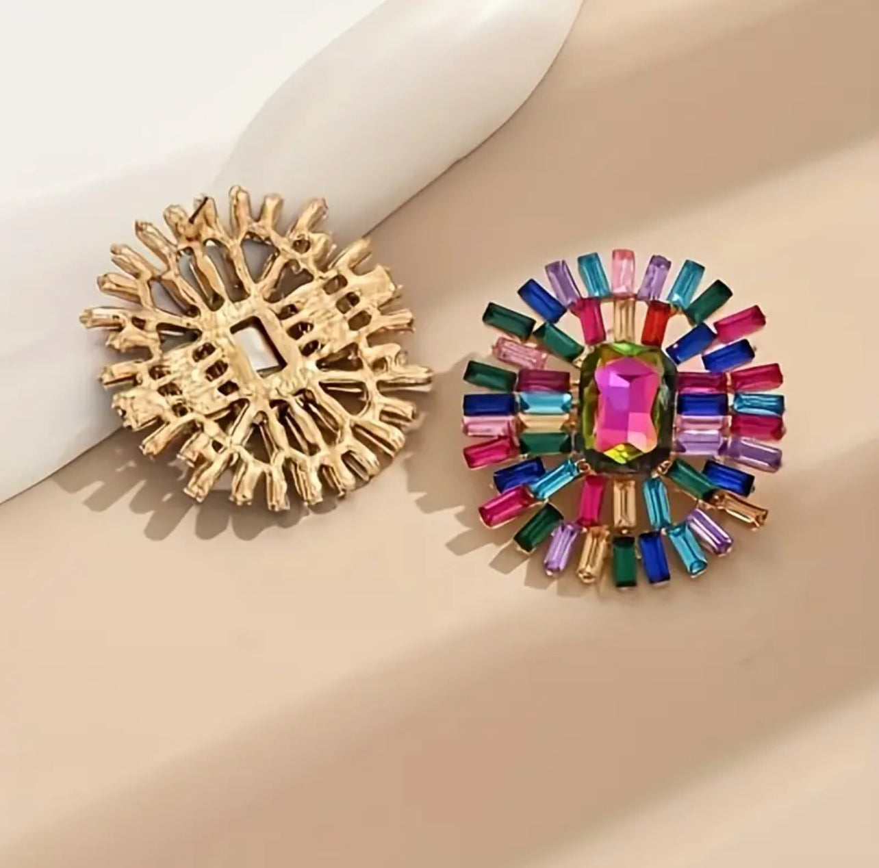 Rainbow Sunshine Stud Earrings