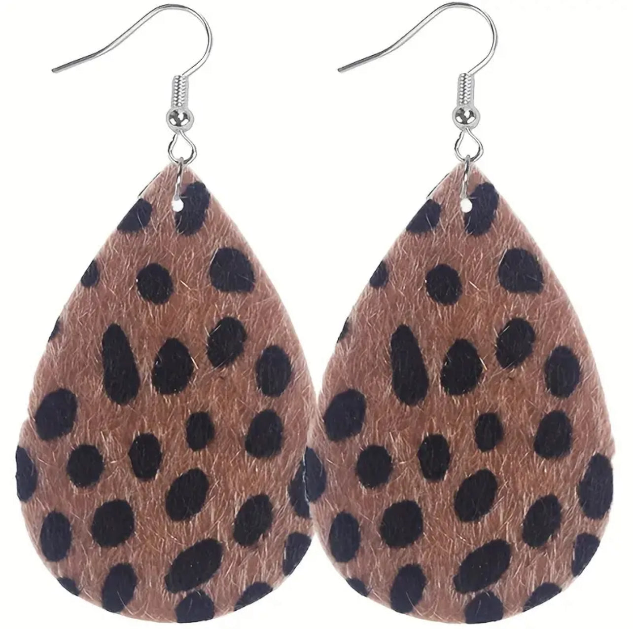 Retro Faux Leather Dangle Earrings