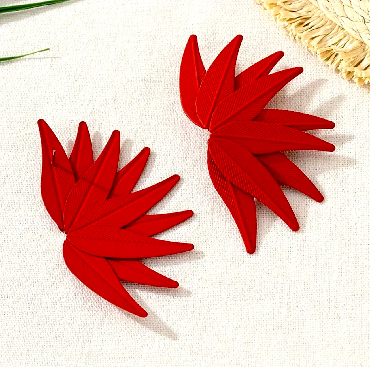 Symmetrical Vintage Leaf Earrings