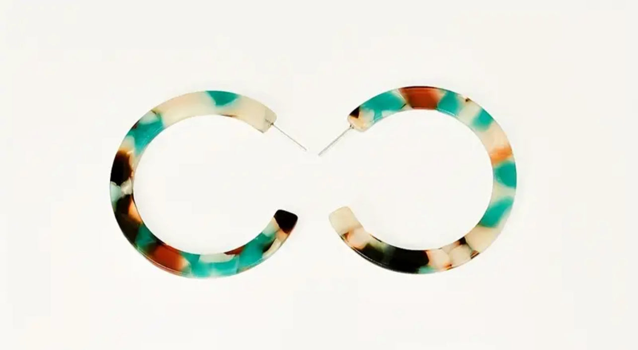 Medium C-Shape Acrylic Hoop Earrings