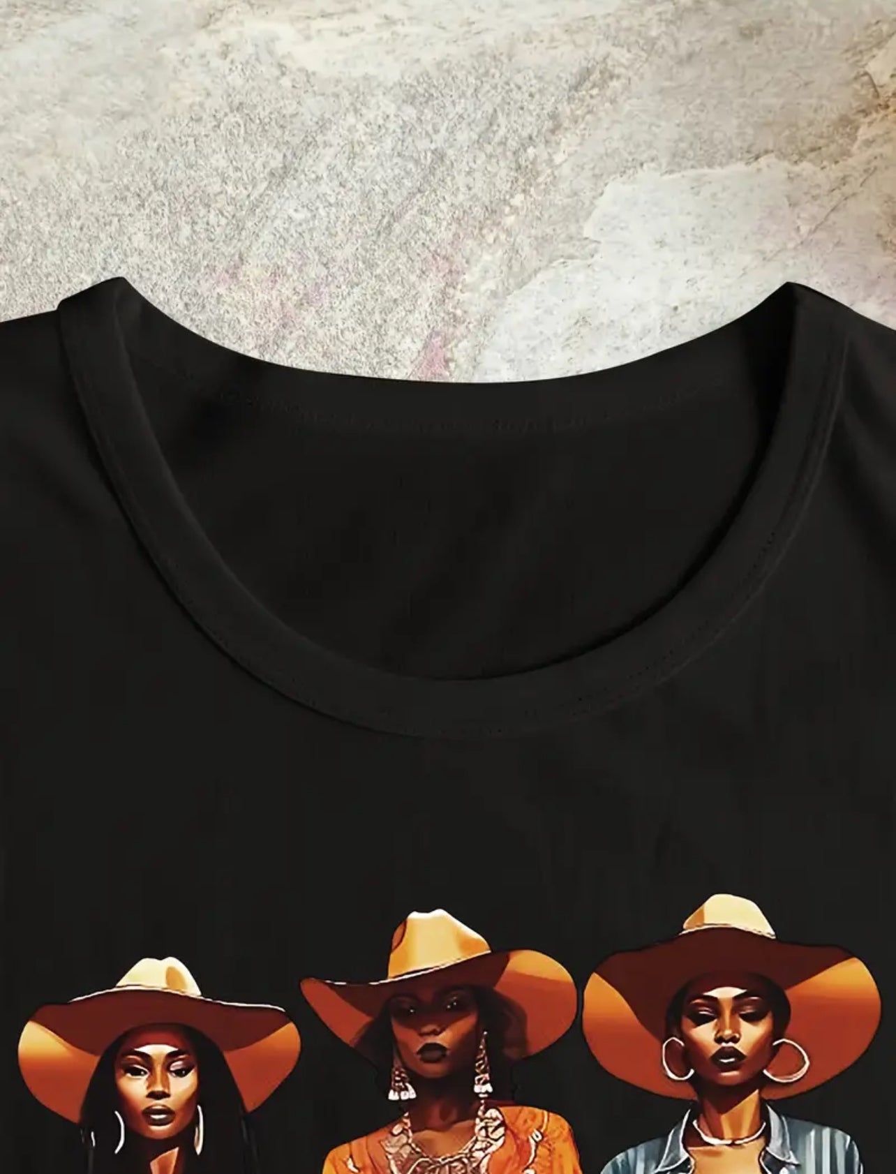 "Ain't No Hold 'Em" - Black Cowgirl T-Shirt