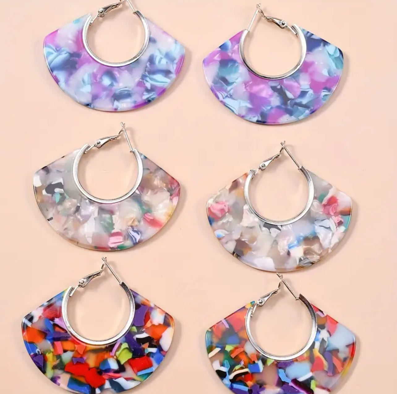 Half Moon Acrylic Earrings