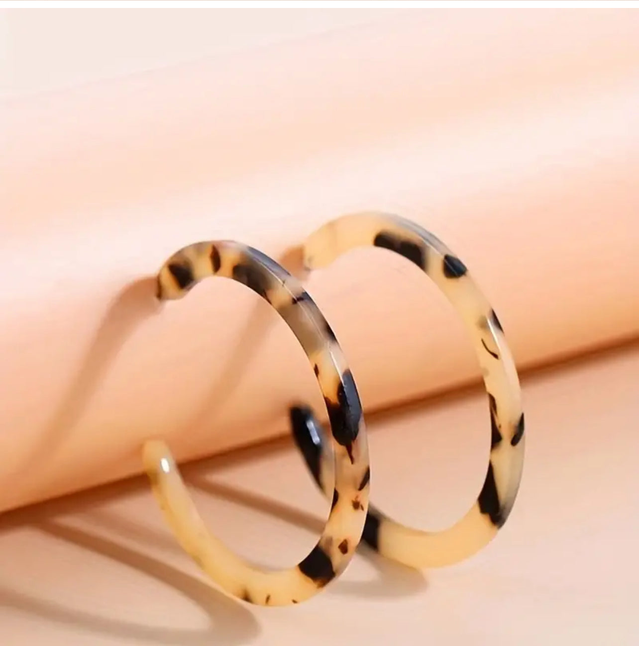 Medium C-Shape Acrylic Hoop Earrings