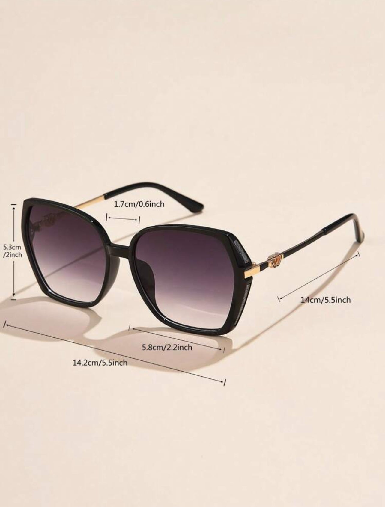 Elegant Square Shaped Rhinestone Embellished Sunglasses