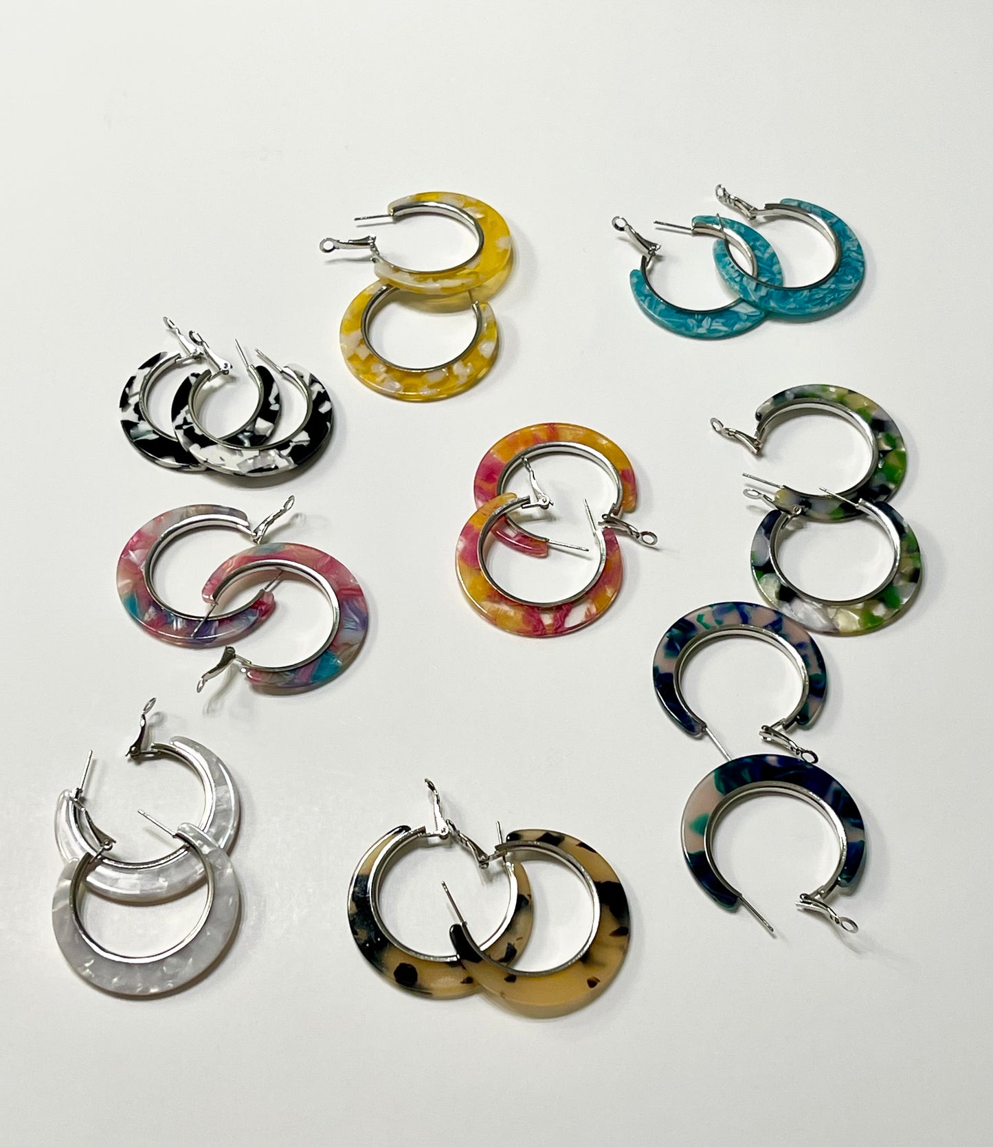 Full Circle Acrylic Hoop Earrings