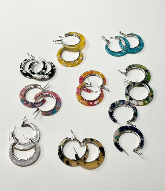 Full Circle Acrylic Hoop Earrings